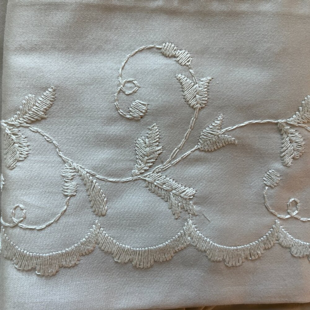 Ralph Lauren Darbaux beige embroidered Sheet Set 4 pillowcases CK 6 pc NWOT